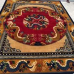 Endless Knot Tibetan Rugs with Dragon