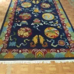Tibetan Carpet With Auspicious Buddhist Signs